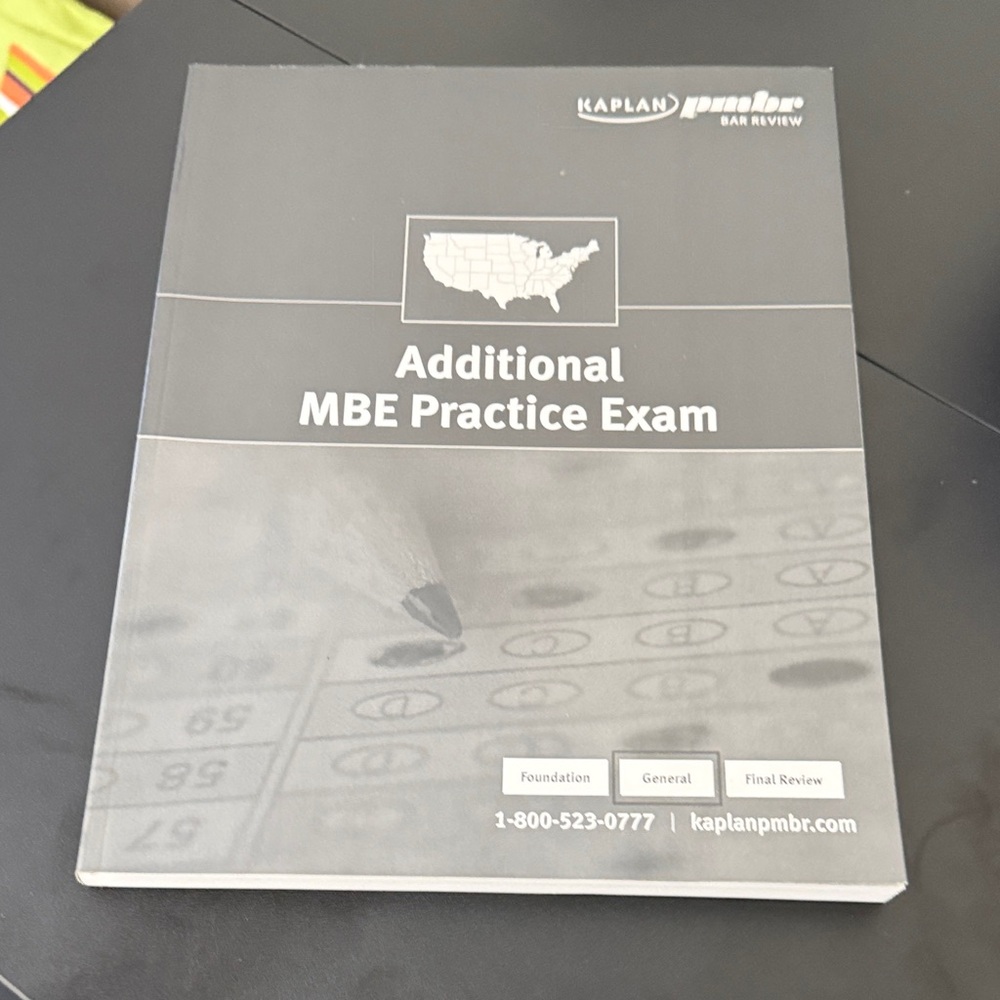 Kaplan Additional MBE Practice Exam Book - Black Cover